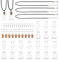 SUNNYCLUE 2 Styles 20 Set Mini Glass Bottle Wish Earrings Making Kit Waxed Cotton Cord & Earring Hooks Teardrop Round Clear Globe Charms Pendants for DIY Earring Necklace Jewellery Making Kits
