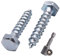 Marcopol Lot de 10 vis à bois hexagonales DIN 571 en acier zingué M6 x 30 mm Vis tire-fond à tête hexagonale Vis tire-fond Tête 10 mm Argenté