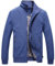KUDORO Blouson Homme Léger pour Printemps Été Zippée Veste d'Extérieur Casual Bomber de Couleur Uni Veste Coupe-Vent à Col Montant Jacket Homme de l'Aviateur Thin Classique Décontracté(Bleu,M)