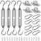 Covlongyu Kit di fissaggio vela parasole, 304 Acciaio Inossidabile Hardware Kit Rettangolo Triangolare e Quadrato, Patio Lawn Garden…