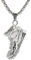 KONFEN Kette Herren Damen mit Anhänger, Silber Schuhe Halskette Wikinger Kette aus Edelstahl für Männer 70cm, Kettenanhänger Edelstahlkette Necklace Pendant Men Ketten Chain Schmuck für Hip Hop Punk