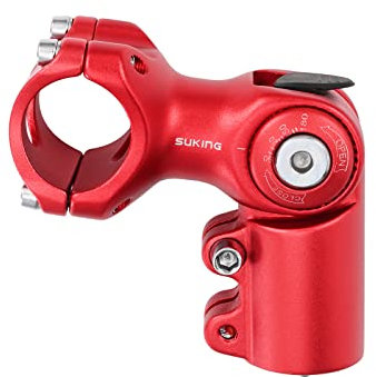 CYSKY Verstellbar Vorbau 31,8 60mm/80mm/93mm 0-90 Grad Verstellbar MTB Vorbau Lenker Vorbau Verstellbar Fahrrad lenkervorbau für Mountainbike Rennrad BMX Stadtradeln (Rot, 60mm)