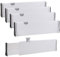 SENENQU 4er-Set Schubladentrenner Küche Verstellbar, 27.6-43.5 CM Plastik Schubladenteiler Hoch - 10CM, Schubladen Organizer für Küche, Kommode, Badezimmer, Schlafzimmer (Weiß)