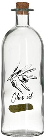 Olive Oil Bottle Drizzler 500ml Modern Clear Glass Cruet Bottles With Cork Lid Removable Corks Stopper Cooking Oil Balsamic Bottles Traditional Oil Dispenser Pourer (Olive Oil Black)