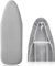 Pottwal Housse de Planche à Repasser Haut de Gamme pour Un Repassage Rapide et Facile, Adaptée aux Fers à Vapeur, Gris Argent, 30-35cm x 108-115cm (Taille M)