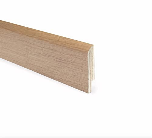 BATTISCOPA LISCIO IN ESSENZE VARIE FINITURE CONF. 6 PZ 16 X 80 X 2400 MM (Rovere Naturale)