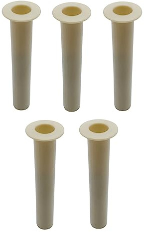 Poolzilla [5 hellbraune Hülsen und Kappen-Set für Pool-Sicherheitszaun – 1,6 cm Außendurchmesser