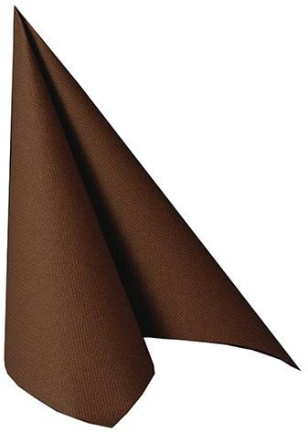 Servietten einfarbig uni 40 x 40 cm Stoffoptik bunt viele Farben Großpackung hochwertig Premium Servietten, Farbe:Braun, Stück:250 Stück