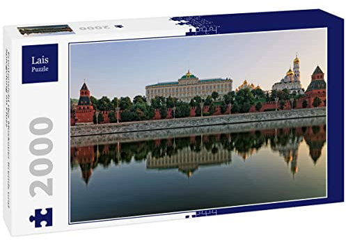 Lais Puzzle Frontansicht des Moskauer Kremls und Spiegelung im Fluss 2000 Teile