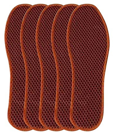 AUNMAS Atmungsaktive Mesh-Einlegesohlen, Mesh-Schuheinlagen für Komfortable Stoßdämpfung und Atmungsaktivität. Schuhpolster aus Bambuskohle für Schwitzende Füße (Khaki)