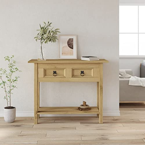 WEHUOSIF Console Table Mexican Pine Corona Range,Leisure Table,Drinks Table,Coffee Table,Snack Table,Reading Table,Telephone Table,Balcony Table,for Living Room,Dining Room,Bedroom,36.6x13.6x28.7