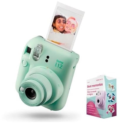 Fujifilm Kit Best Memories Instax Mini 12 Mint Green/Cámara Instantánea
