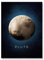 GIBOH Moderne Planeten-Poster und Drucke, minimalistische Wandkunst, Pluto-Nachthimmel, Leinwandgemälde, ästhetische Bilder für Wohnzimmerdekoration, 50 x 70 cm x 1, ohne Rahmen