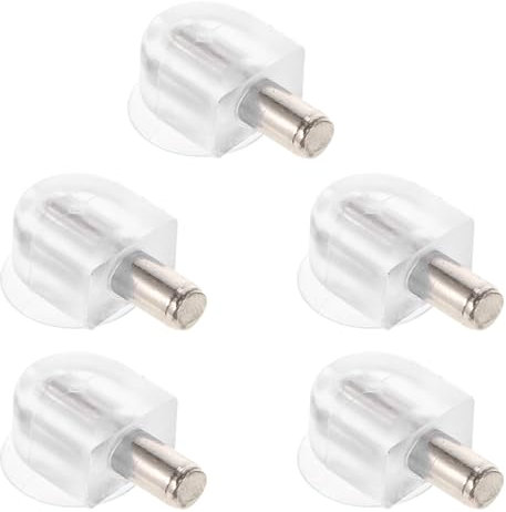 Hemobllo Regalhalterungsstifte als Glasablage Halterungen aus Edelstahl und Pvc 50 Stück Einfache Montage Vielseitig Einsetzbar zur Fachbodenbefestigung für Schränke und Bücherregale