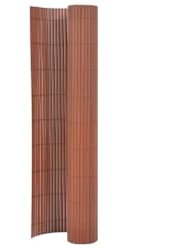 Camerina Gartenzaun Doppelseitig 110x500 cm Balkonabdeckung Sichtschutz Zaun Garten Sichtschutz Garten Braun