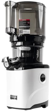 Kuvings Extracteur de jus AUTO10 - Coupe automatique des fruits et légumes - 3 l - Rotation lente - Nettoyage facile - Silencieux (blanc mat)