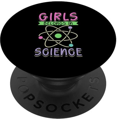 Mädchen gehören in die Wissenschaft — Empowernde STEM-Kunstwerke PopSockets mit austauschbarem PopGrip