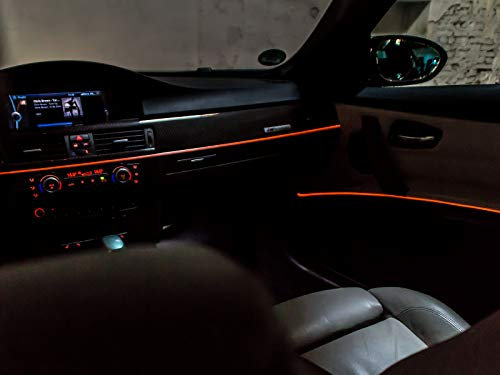 letronix Full LED Ambientebeleuchtung LED-Leisten Orange *Für Armaturenbrett + 2 Türen* passend für E39 E46 E60 E61 E63 E64 E81 E82 E85 E86 E87 E88 E90 E91 E92 E93 Z4