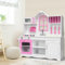 GYMAX Cucina per Bambini con Accessori, Imitazione di Cucina Giocattolo con Forno, Microonde e Fornello a Gas, Set da Gioco per Cucina, Regalo per 3+Anni, 106,5 X 32 X 109 CM (Stile 4)