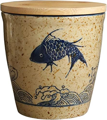 ZSQZSQ Spice jar Condiment Spice Jar Pots Food Storage Container With Lid Japanese Creative Storage Jar Multigrain Sealed Tins for Coffee Grains Tea and Matcha for Salt Sugar Pepper
