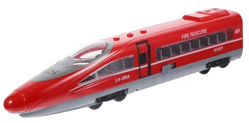 HEMOTON Hochgeschwindigkeitsbahnspielzeug Für Junge Mädchen Aus Hochwertigem Kunststoff Mit Sound Und Lichtfunktion Pull Back Spielzeug Modellspielzeug Zur Früherziehung