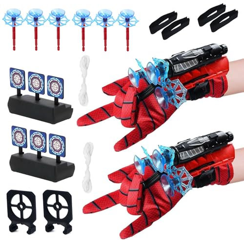 GGesii Lot de 2 Gant de Lanceur Spider, Lance Toile, Jouet, pour Les Enfants, Gants de Jeu de Rôle, Jouet Éducatif Aamusant