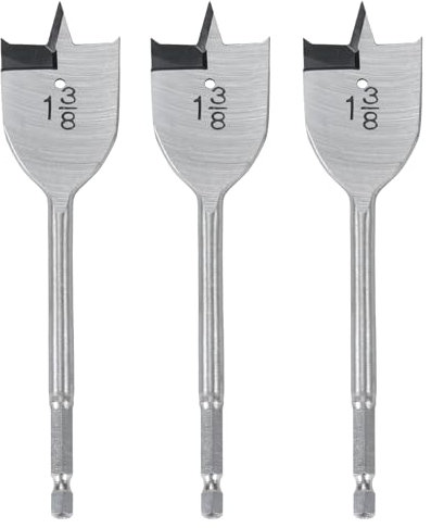 BlueNatHxRPR Broca de pala de madera de 1 3/8 pulgadas, 3 piezas