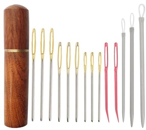 21 Pcs Darning Needles for Wool, Durable and Practical Tapestry Needle, Multiple Different Types Darning Needle, Yarn Needle Used for Sewing Clothes and Knitting Sweaters