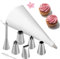 Lot de 9 Poches à Douille, Douille Patisserie, 6 Douilles différentes Pâtisserie en Acier Inoxydable, Poche à Douille Professionnelle, Réutilisables et lavables pour décorations de gâteaux