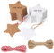 Geschenkanhänger Weihnachten Stern, 200 Stück Anhänger Kraftpapier Etiketten mit Jute-Schnur Herz Kraftpapier Anhänger Etiketten für Weihnachtsgeschenke Dekoration und Hochzeit Geschenke zum Basteln