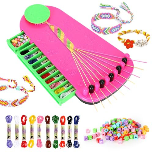 NVGVUP Freundschaftsarmband Selber Machen, Freundschaft Armband Herstellung Bausatz für Mädchen 6-12 Jahre, DIY Armband Set, Armbänder Knüpfen Bastelset Geschenke für Mädchen