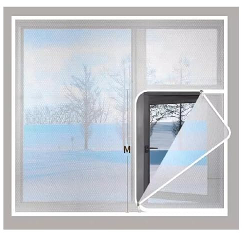 MNIHSFRTY Fenster-Dämmset, geräuschreduzierende, transparente, schalldichte Windschutzscheibe, Fenster-Dämmfolie für kältedichte Abdichtung, benutzerdefinierte Größe (Farbe: Klar, Größe: 1,8