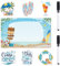 Cruise Door Magnets Decorations, 7PCS Beach Vacation Cruise Magnets, Cruising Essentials Customizable Magnetic Ship Cabin Door Signs Fridge Decor, with 2PCS Pens