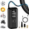 Compressore Aria Portatile Auto 150PSI 6000 mAh Doppio Schermo Compressore Portatile,Gonfiatore Elettrico Portatile con Manometro,Pompa Elettrica è Adatto per Auto, Moto, Biciclette, Anello di Nuoto