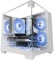 Mars Gaming MC-VISIONM, Caja Gaming Compacta MicroATX, Triple Cristal Templado, Estructura Doble Cámara, Soporte Refrigeración Líquida hasta 240mm, Minitorre PC con Amplia Capacidad Interna, Blanco