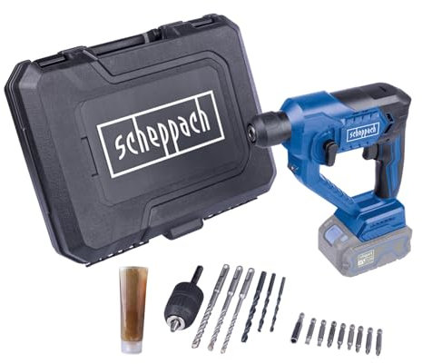 Perforateur - SCHEPPACH - 20V IXES - 1,3 J - mandrin SDS plus + accessoires et malette - sans batterie ni chargeur - C-RHD130-X