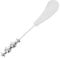 Alipis cuchillo de mantequilla acero inoxidable Herramienta esparcir queso crema espátula manteca herramienta multifunción para untar queso práctico esparcidor de queso Silver