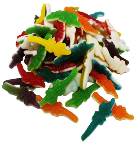 Fruchtgummi Krokodile mit weichem Schaumzuckerboden Halal 300g