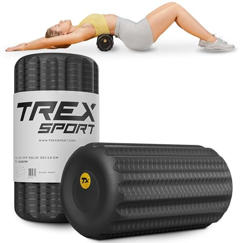 TREX SPORT Faszienrolle mit Noppen TX-030EPR | Foam Roller aus EPP-Schaumstoff, 30cm, leicht | Fitnessrolle für Rücken, Yoga, Ganzkörper-Selbstmassage