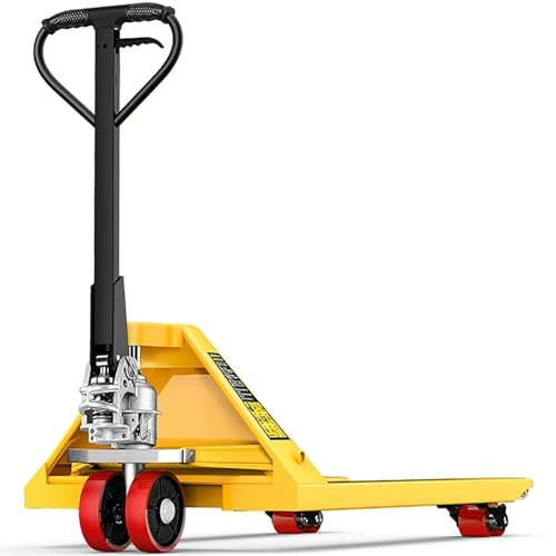 Transpalette Manuel Robuste avec Butée et Fourches, Chariot de Manutention pour Entrepôt, Commerce et Industrie, Haute Capacité(2T)