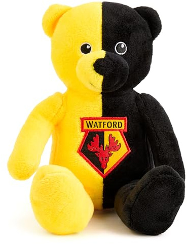 Watford FC Teddy Bear - 15 cm Officially Licensed Plush, Perfect Collectible Soft Toy for The Hornets Fans of All Ages