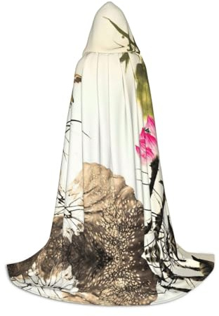 Pidgazdfgv Cape à capuche peinture lotus encre Halloween enfant déguisement enfant accessoires déguisement fête cosplay