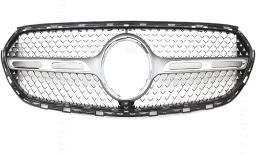 Automobil-Frontgrill Grill für Benz Für GLC X254 2022-2024+ GT Diamond Style Front Kühlergrill(Silber)