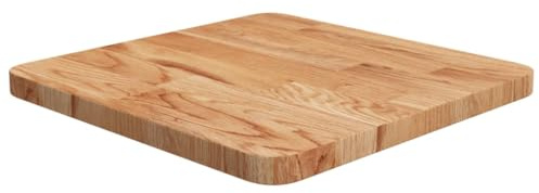 WRJENFSC Eiche-Tischplatte 40x40 cm Hellbraun quadratisch Massivholz Couchtisch Beistelltisch Nachttisch Küche