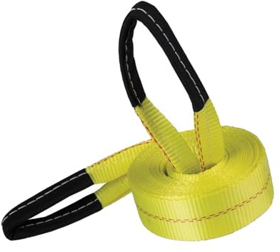 Wkldjf Professioneller 5 m Fahrzeug-Recovery Gurt, robuste Polyester-Konstruktion, 9000 kg Bruchfestigkeit, Seilwinde, Seil, Anhänger-Abschleppgurt
