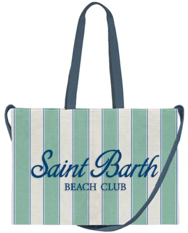 Saint Barth Tracolla Donna in Canvas con Logo