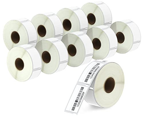BETCKEY - 10 Rollen 11355 Selbstklebende Etiketten Kompatibel mit DYMO S0722550, 19mm x 51mm, 5000 Mehrzwecketiketten für LabelWriter 450, 4XL NICHT passend 550 oder 5XL