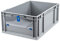 aidB Eurobox NextGen Insight Cover blau, 600x400x220 mm, Cover niedrig, robuste Regalbox mit Entnahmeöffnung, stapelbare Kunststoffkiste, ideal für die Industrie, 1St