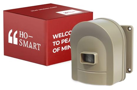 Hosmart 800 Metros de Largo Alcance, Sistema de Alarma inalámbrico para Entrada al Exterior, Detector de Movimiento Resistente a la Intemperie y Sensor Recargable (1 Sensor único Adicional)
