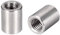sourcing map M8 Écrou Accouplement Manchon Filet Couplage Rond Connecteur 304 Acier Inox 15mm Longueur Paquet de 5